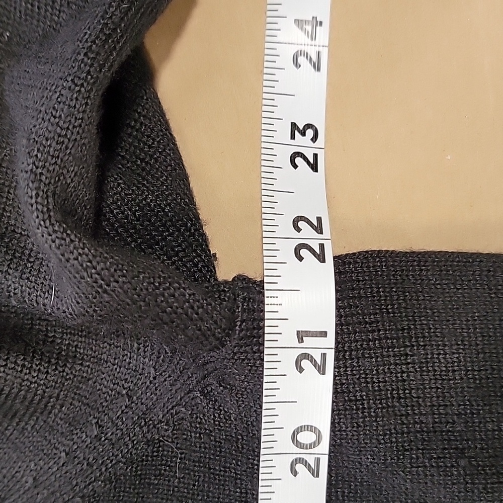 Michael Kors Size L Black Zip Front Cardigan Sweater, Wool Blend, EUC - Picture 7 of 11